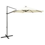 vidaXL Zweefparasol met paal en LED-verlichting 300 cm, Tuin en Terras, Verzenden, Nieuw