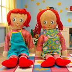 Themacollectie - Raggedy-poppen: 2x poppen Ann and Andy,