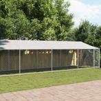 Hondenhok met dak en deur 12x2x2 m gegalvaniseerd staal, Dieren en Toebehoren, Verzenden, Nieuw