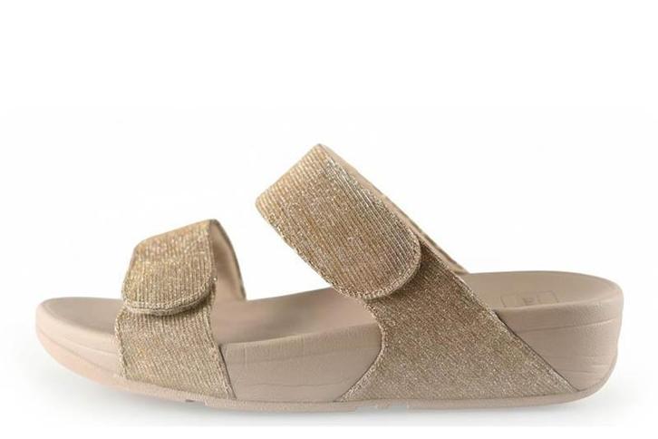 Fitflop Slippers in maat 41 Goud, Kleding | Dames, Schoenen, Overige kleuren, Zo goed als nieuw, Slippers, Verzenden
