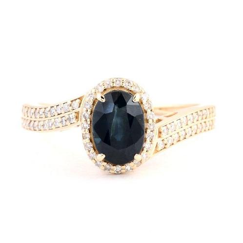 Zonder Minimumprijs - Ring - 14 karaat Geel goud -  1.94ct., Handtassen en Accessoires, Ringen