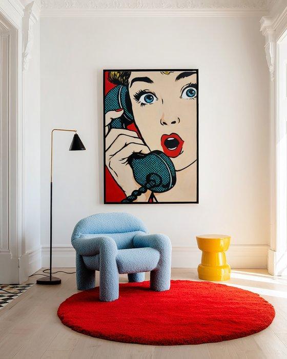 Flavia Delgado - LA LLAMADA XL (NO RESERVE), Antiquités & Art, Art | Peinture | Moderne