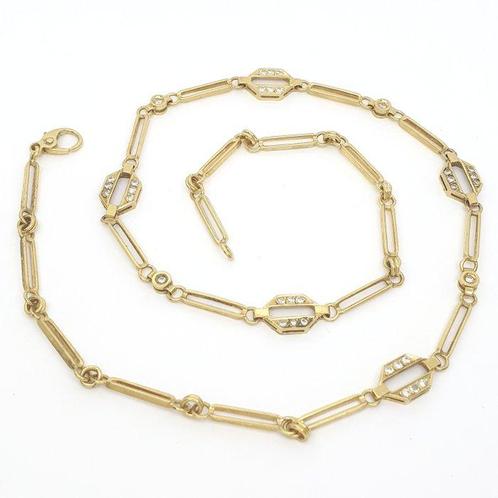 Collier - 18 carats Or jaune - 0.53ct. tw. Diamant, Handtassen en Accessoires, Kettingen