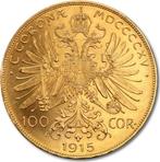 33,87 grams - Or .900 - 100 Corona 1915 - Austria, Postzegels en Munten, Edelmetalen en Baren