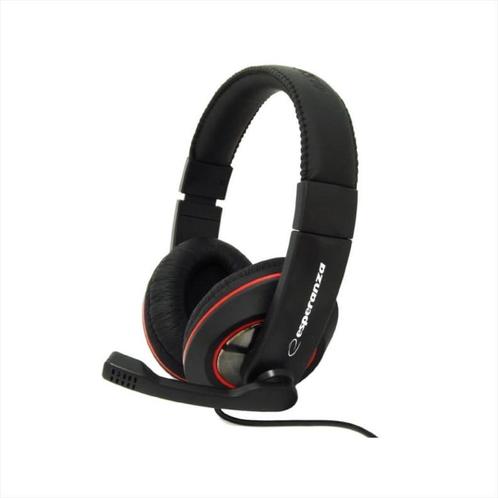Esperanza EH118 stereo headset  zwart, Computers en Software, Headsets, Nieuw, Ophalen of Verzenden