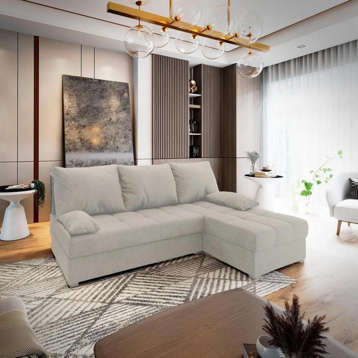 Slaapbank Rio met Opbergruimte Beige | Universeel | €399,-, Huis en Inrichting, Slaapkamer | Slaapbanken, Overige maten, Overige maten