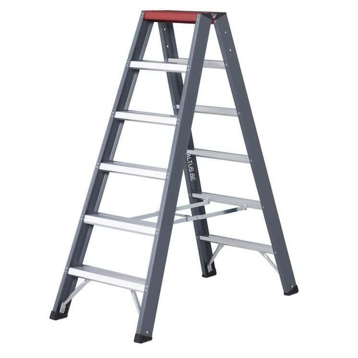 Altrex dubbele trapladder Falco 2×6 treden, Doe-het-zelf en Bouw, Ladders en Trappen, Trap, Nieuw, Minder dan 2 meter, Ophalen of Verzenden