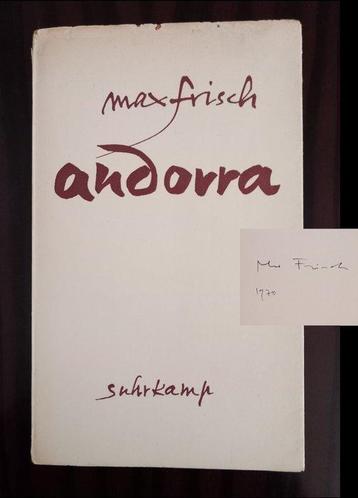 Signed, Max Frisch - Andorra, 1st Edition - 1961