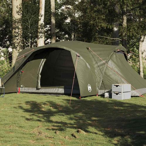 vidaXL Koepeltent 6-persoons waterdicht olijfgroen, Caravanes & Camping, Tentes, Envoi