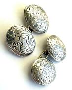 Manchetknopen Zilver, 1904 sterling zilveren gegraveerde