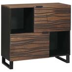 vidaXL Dressoir Bruin 80 x 33 x 75 cm massief mangohout, Huis en Inrichting, Kasten | Dressoirs, Verzenden, Nieuw