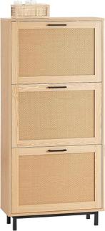 2dekans | SoBuy schoenenkast met 3 kleppen - rotanlook –, Huis en Inrichting, Ophalen of Verzenden, Nieuw