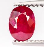 Zonder Minimumprijs Robijn  - 1.03 ct - Bellerophon Gemlab -, Handtassen en Accessoires, Edelstenen, Nieuw