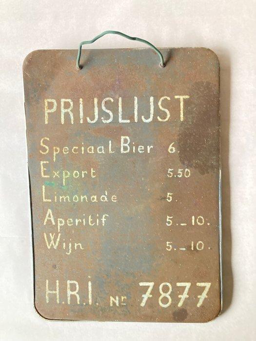 Rob Otten - CELTA EXPORT MEIRESONNE reclamebord uit 1947 -, Antiek en Kunst, Antiek | Wandborden en Tegels