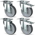 Kit van 4 zwenkwielen voor kast, 2x met rem, Verzenden