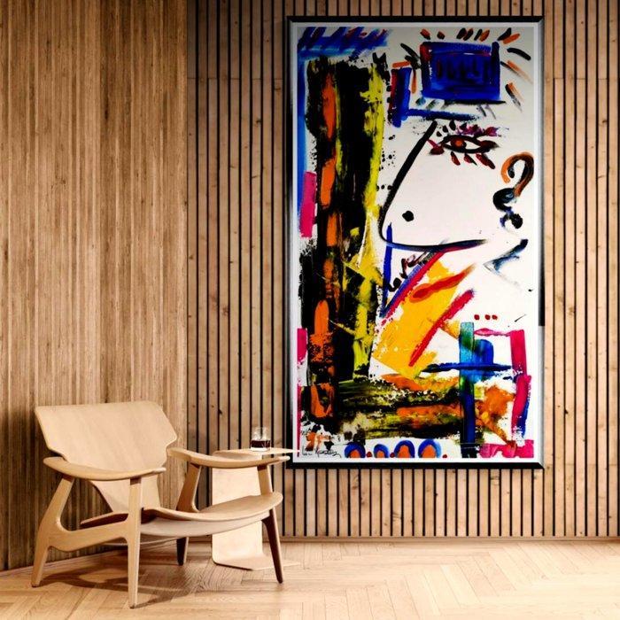 Luc Mora - Miss Abstract Blue Pansy - XXL, Antiek en Kunst, Kunst | Designobjecten