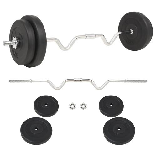 vidaXL Halterset 30 kg, Sport en Fitness, Fitnessmaterialen, Nieuw, Verzenden