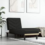 vidaXL Chaise longue stof zwart, Maison & Meubles, Canapés | Sofas & Chaises Longues, Verzenden
