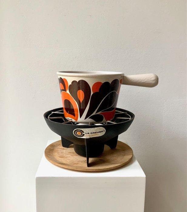 Le Creuset - Fornuis - IJzer, Hout - Fondue Topf, Antiek en Kunst, Antiek | Keukengerei