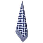 Handdoek Blauw En Witte Blok 52x55cm Katoen - Treb Towels, Nieuw, Verzenden, Theedoek of Handdoek, Overige kleuren