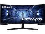 Samsung -  Monitor  34 Uwqhd 165 Hz Curved - Zwart, Computers en Software, Monitoren, Hoofdtelefoonaansluiting, Verzenden, VA