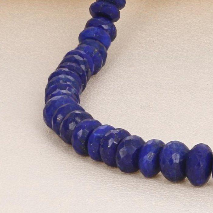 Rondelle en pierre naturelle de lapis lazuli taillée en, Verzamelen, Mineralen en Fossielen