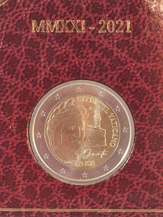 Vaticaan. 2 Euro 2021 Dante + Caravaggio (2 monete), Postzegels en Munten, Munten | Europa | Euromunten