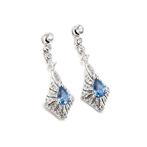 Zonder minimumprijs - Oorbellen Verguld Saffier - Topaas -, Handtassen en Accessoires, Oorbellen, Nieuw