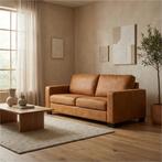 Leren bank Energy - 2,5 zits - Kenia Cognac (cognac) -, Huis en Inrichting, 150 tot 200 cm, Nieuw, Ophalen of Verzenden, Modern