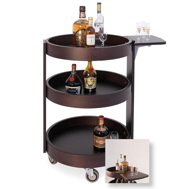 Flessenkar | Rond | 3 Niveaus | Hout (Wengé) |, Zakelijke goederen, Horeca | Keukenapparatuur, Nieuw in verpakking, Verzenden