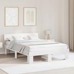 vidaXL Bedframe met hoofdeinde Wit 160 x 200 cm Grenenhout, Huis en Inrichting, Slaapkamer | Bedden, Verzenden, Nieuw