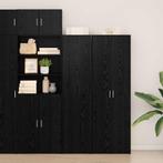 vidaXL Highboard Zwart eiken 45 x 42,5 x 185 cm Bewerkt hout, Huis en Inrichting, Kasten | Dressoirs, Verzenden, Nieuw