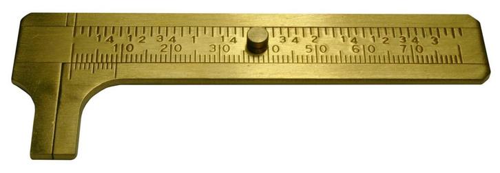Mini schuifmaat 80 mm messing, Doe-het-zelf en Bouw, Gereedschap | Overige machines, Nieuw, Verzenden