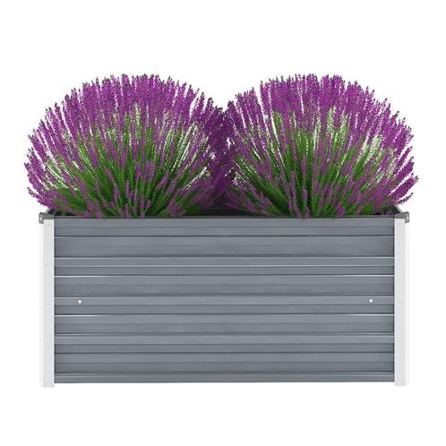vidaXL Plantenbak verhoogd 100x40x45 cm gegalvaniseerd staal, Tuin en Terras, Bloempotten, Nieuw, Verzenden
