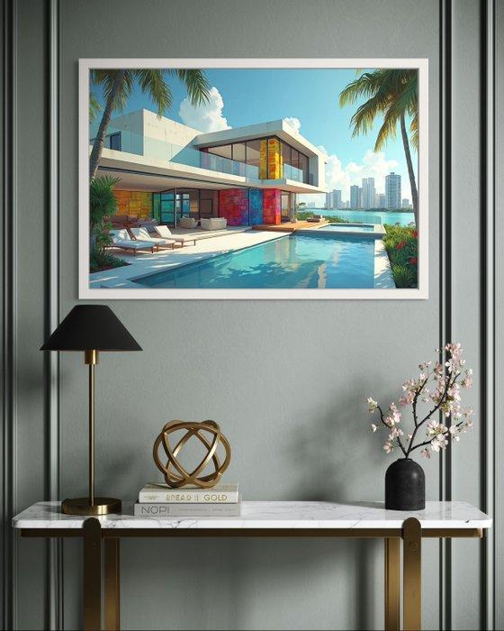 KOYA (1967) - Mallet Stevens in NY Toile 1/1 Large, Antiek en Kunst, Kunst | Designobjecten