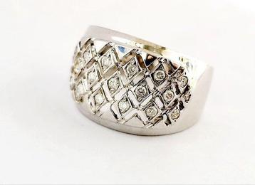 Bague - 18 carats Or blanc - 0.47ct. tw. Diamant (Naturelle)