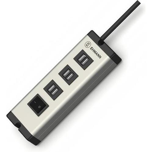 Ehmann - USB Multilader - 6 poorten - wand of tafel, Muziek en Instrumenten, Kabels en Stekkers, Verzenden