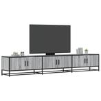 vidaXL Tv-meubel 240x35x41 cm bewerkt hout grijs sonoma, Huis en Inrichting, Kasten |Televisiemeubels, Verzenden, Nieuw