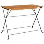 Klaptafel Bistro Acaciahout/Staal 100cm | OP=OP | Tuinmeu..., Verzenden, Nieuw