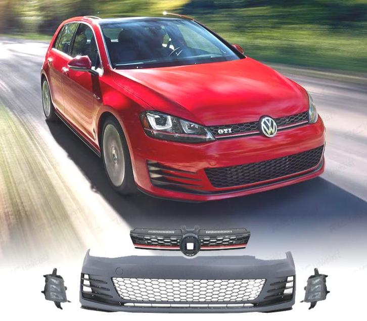 PARE-CHOCS AVANT VOLKSWAGEN VW GOLF 7 12-17 LOOK GTI + ANTI-, Auto-onderdelen, Carrosserie, Verzenden