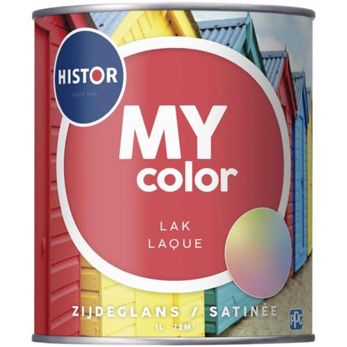 Histor MY color Lak Zijdeglans RAL 9016 | Verkeerswit 1L, Doe-het-zelf en Bouw, Verf, Beits en Lak, Nieuw, Verzenden