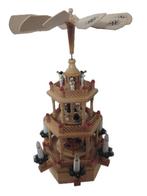 Kerstbeeldje ornament - Elektrische roterende kerstpiramide, Antiek en Kunst