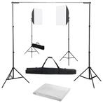 vidaXL Fotostudioset met softboxlampen en achtergrond, Audio, Tv en Foto, Fotografie | Fotostudio en Toebehoren, Verzenden, Nieuw