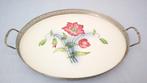 Art Nouveau - Dienblad - Metaal, Porselein - Bloemen, Antiek en Kunst