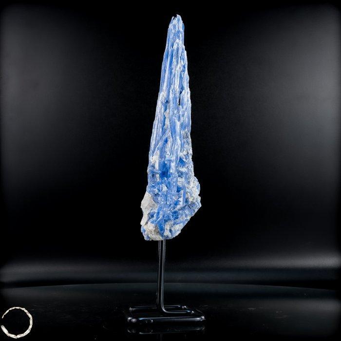 Adembenemende kyaniet op standaard – Uniek natuurkunstwerk-, Antiek en Kunst, Curiosa en Brocante