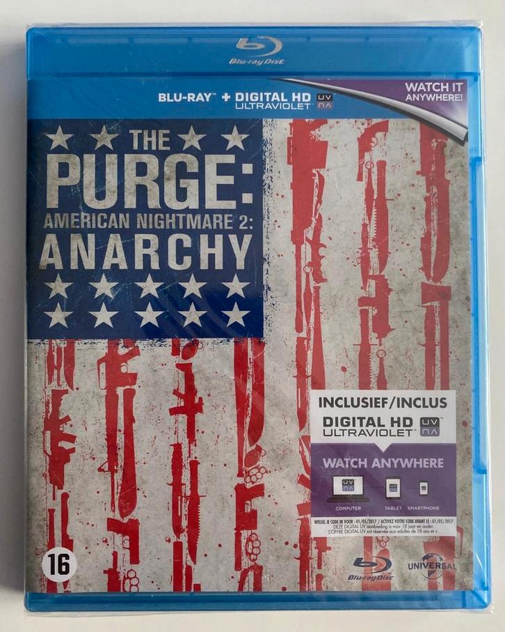THE PURGE: AMERICAN NIGHTMARE 2 ANARCHY (IN SEAL) (BLURAY), Cd's en Dvd's, Blu-ray, Gebruikt