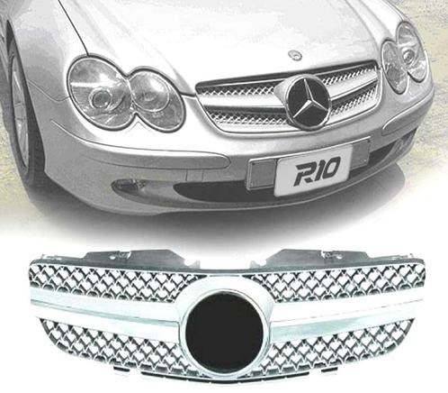 Calandre Sport Amg Pour Mercedes Sl R230 01-06 Argent Chromé, Auto-onderdelen, Carrosserie, Verzenden
