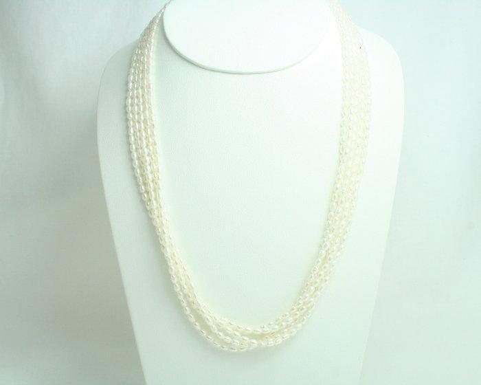 Halsketting - 18 karaat Geel goud Parel - Torchon-ketting, Handtassen en Accessoires, Kettingen