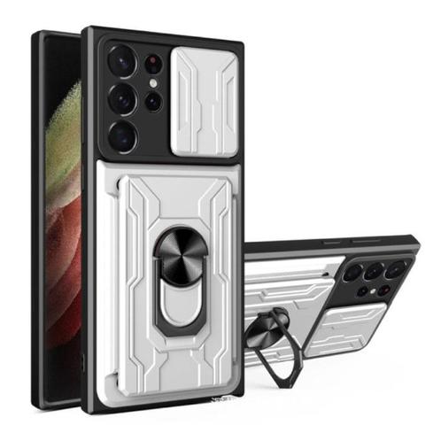 Samsung Galaxy S20 Ultra - Card Slot Hoesje met Kickstand en, Télécoms, Téléphonie mobile | Housses, Coques & Façades | Samsung