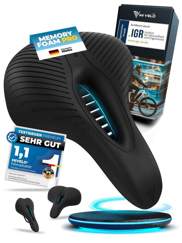 2dekans | MIVELO Comfort Pro Fietszadel – Ergonomisch – 100%, TV, Hi-fi & Vidéo, Photo | Sacs pour appareil, Enlèvement ou Envoi